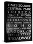 NYC Signs - New York Districts - Manhattan, New York City, USA-Philippe Hugonnard-Stretched Canvas