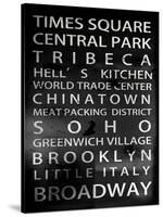 NYC Signs - New York Districts - Manhattan, New York City, USA-Philippe Hugonnard-Stretched Canvas