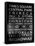 NYC Signs - New York Districts - Manhattan, New York City, USA-Philippe Hugonnard-Framed Stretched Canvas