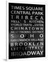 NYC Signs - New York Districts - Manhattan, New York City, USA-Philippe Hugonnard-Framed Art Print