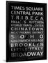 NYC Signs - New York Districts - Manhattan, New York City, USA-Philippe Hugonnard-Framed Art Print