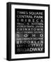 NYC Signs - New York Districts - Manhattan, New York City, USA-Philippe Hugonnard-Framed Art Print