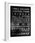 NYC Signs - New York Districts - Manhattan, New York City, USA-Philippe Hugonnard-Framed Art Print