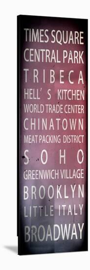 NYC Signs - New York Districts - Manhattan - New York City - USA-Philippe Hugonnard-Stretched Canvas