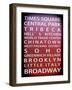 NYC Signs - New York Districts - Manhattan, New York City, USA-Philippe Hugonnard-Framed Art Print