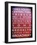 NYC Signs - New York Districts - Manhattan, New York City, USA-Philippe Hugonnard-Framed Art Print