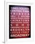 NYC Signs - New York Districts - Manhattan, New York City, USA-Philippe Hugonnard-Framed Art Print