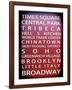 NYC Signs - New York Districts - Manhattan, New York City, USA-Philippe Hugonnard-Framed Art Print