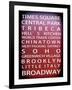 NYC Signs - New York Districts - Manhattan, New York City, USA-Philippe Hugonnard-Framed Art Print