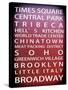 NYC Signs - New York Districts - Manhattan, New York City, USA-Philippe Hugonnard-Stretched Canvas