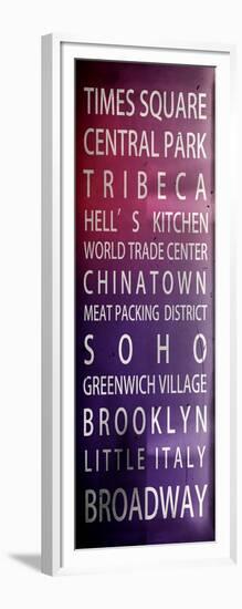 NYC Signs - New York Districts - Manhattan - New York City - USA-Philippe Hugonnard-Framed Art Print