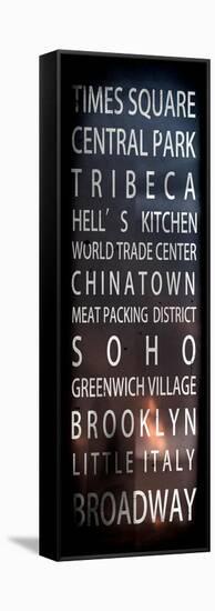 NYC Signs - New York Districts - Manhattan - New York City - USA-Philippe Hugonnard-Framed Stretched Canvas