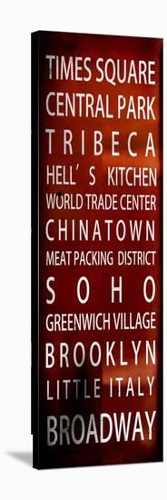 NYC Signs - New York Districts - Manhattan - New York City - USA-Philippe Hugonnard-Stretched Canvas