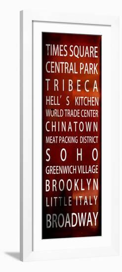 NYC Signs - New York Districts - Manhattan - New York City - USA-Philippe Hugonnard-Framed Art Print