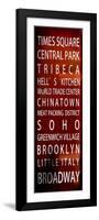 NYC Signs - New York Districts - Manhattan - New York City - USA-Philippe Hugonnard-Framed Art Print