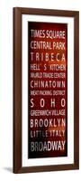 NYC Signs - New York Districts - Manhattan - New York City - USA-Philippe Hugonnard-Framed Art Print