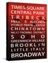 NYC Signs - New York Districts - Manhattan, New York City, USA-Philippe Hugonnard-Stretched Canvas