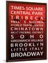 NYC Signs - New York Districts - Manhattan, New York City, USA-Philippe Hugonnard-Framed Art Print