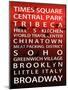 NYC Signs - New York Districts - Manhattan, New York City, USA-Philippe Hugonnard-Mounted Art Print