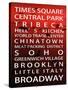 NYC Signs - New York Districts - Manhattan, New York City, USA-Philippe Hugonnard-Stretched Canvas