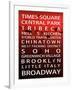 NYC Signs - New York Districts - Manhattan, New York City, USA-Philippe Hugonnard-Framed Art Print