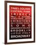 NYC Signs - New York Districts - Manhattan, New York City, USA-Philippe Hugonnard-Framed Art Print