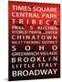 NYC Signs - New York Districts - Manhattan, New York City, USA-Philippe Hugonnard-Mounted Art Print