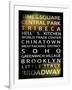 NYC Signs - New York Districts - Manhattan, New York City, USA-Philippe Hugonnard-Framed Art Print