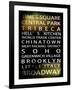 NYC Signs - New York Districts - Manhattan, New York City, USA-Philippe Hugonnard-Framed Art Print