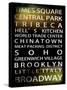 NYC Signs - New York Districts - Manhattan, New York City, USA-Philippe Hugonnard-Stretched Canvas