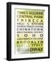 NYC Signs - New York Districts - Manhattan, New York City, USA-Philippe Hugonnard-Framed Art Print