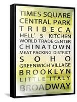 NYC Signs - New York Districts - Manhattan, New York City, USA-Philippe Hugonnard-Framed Stretched Canvas