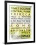 NYC Signs - New York Districts - Manhattan, New York City, USA-Philippe Hugonnard-Framed Art Print