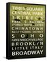 NYC Signs - New York Districts - Manhattan, New York City, USA-Philippe Hugonnard-Framed Stretched Canvas