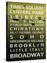 NYC Signs - New York Districts - Manhattan, New York City, USA-Philippe Hugonnard-Stretched Canvas