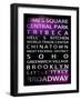 NYC Signs - New York Districts - Manhattan, New York City, USA-Philippe Hugonnard-Framed Art Print