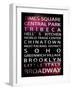 NYC Signs - New York Districts - Manhattan, New York City, USA-Philippe Hugonnard-Framed Art Print