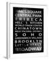 NYC Signs - New York Districts - Manhattan, New York City, USA-Philippe Hugonnard-Framed Art Print