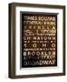 NYC Signs - New York Districts - Manhattan, New York City, USA-Philippe Hugonnard-Framed Art Print