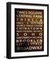 NYC Signs - New York Districts - Manhattan, New York City, USA-Philippe Hugonnard-Framed Art Print