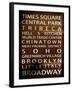 NYC Signs - New York Districts - Manhattan, New York City, USA-Philippe Hugonnard-Framed Art Print