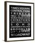 NYC Signs - New York Districts - Manhattan, New York City, USA-Philippe Hugonnard-Framed Art Print