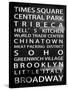 NYC Signs - New York Districts - Manhattan, New York City, USA-Philippe Hugonnard-Stretched Canvas