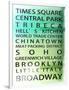 NYC Signs - New York Districts - Manhattan, New York City, USA-Philippe Hugonnard-Framed Art Print