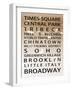 NYC Signs - New York Districts - Manhattan, New York City, USA-Philippe Hugonnard-Framed Art Print