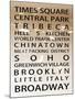 NYC Signs - New York Districts - Manhattan, New York City, USA-Philippe Hugonnard-Mounted Art Print