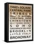 NYC Signs - New York Districts - Manhattan, New York City, USA-Philippe Hugonnard-Framed Stretched Canvas