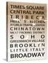 NYC Signs - New York Districts - Manhattan, New York City, USA-Philippe Hugonnard-Stretched Canvas