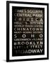 NYC Signs - New York Districts - Manhattan, New York City, USA-Philippe Hugonnard-Framed Art Print