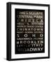 NYC Signs - New York Districts - Manhattan, New York City, USA-Philippe Hugonnard-Framed Art Print